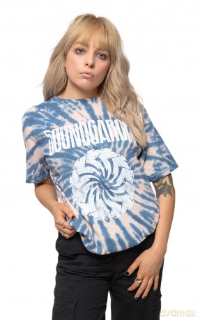 Soundgarden: Unisex T-Shirt: Logo Swirl (Blue) (Wash Collection) (XX-Large)