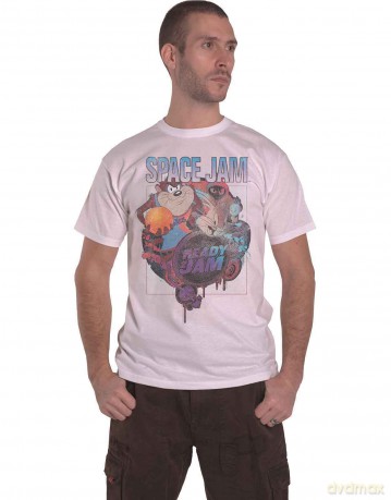 Space Jam: Unisex T-Shirt: SJ2: Ready 2 Jam (White) (Large)
