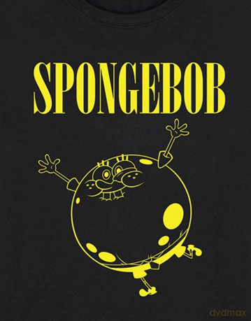 Sponge Bob: Unisex T-Shirt: Inflated Sponge (Black) (Large)