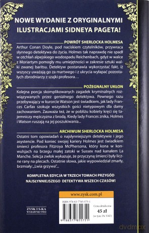 Sherlock Holmes: Powrót Sherlocka Holmesa. Pożegnalny ukłon. Archiwum Sherlocka Holmesa (Wyd. 2014) - Conan.Doyle Arthur [KSIĄŻKA]
