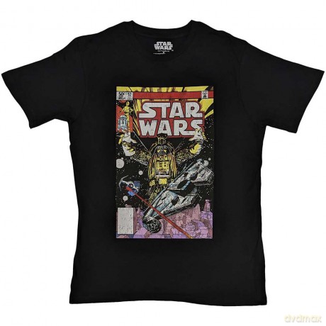 Star Wars: Unisex T-Shirt: Darth Vader Comic (Black) (X-Large)