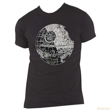 Star Wars: Unisex T-Shirt: Death Star (Black) (Large)
