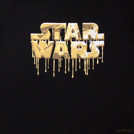 Star Wars: Unisex T-Shirt: Gold Drip Logo (XX-Large)