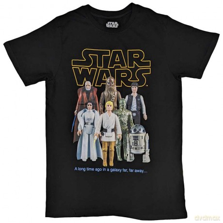 Star Wars: Unisex T-Shirt: Rebels Toy Figures (Black) (Small)