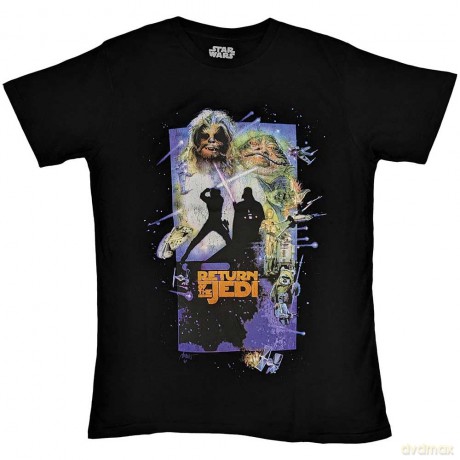 Star Wars: Unisex T-Shirt: Return Of The Jedi Poster (Black) (Small)