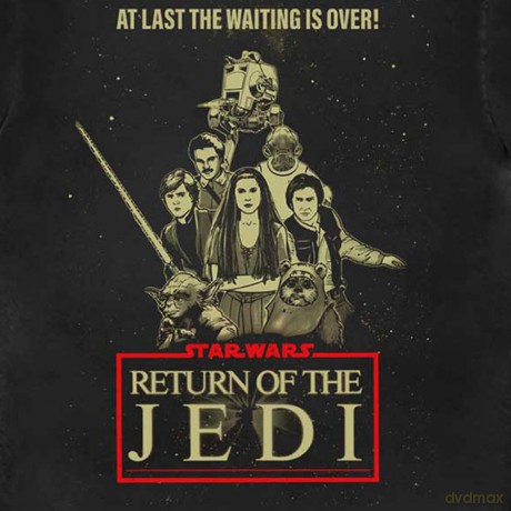 Star Wars: Unisex T-Shirt: Return Of The Jedi Waiting Is Over (Black) (Small)