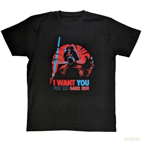 Star Wars: Unisex T-Shirt: Vader I Want You (Black) (Small)