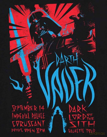 Star Wars: Unisex Tee: Darth Rock One (Small)