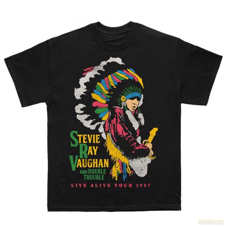 Stevie Ray Vaughan: Unisex T-Shirt: Double Trouble (Black) (XX-Large)