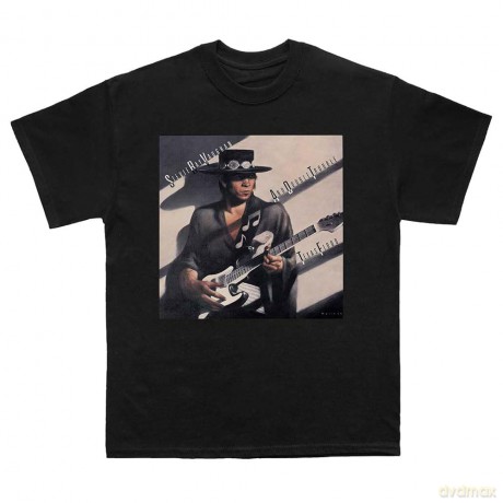 Stevie Ray Vaughan: Unisex T-Shirt: Texas Flood Album Cover (Black) (Large)