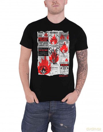 Stiff Little Fingers: Unisex T-Shirt: Flyer (Black) (Large)