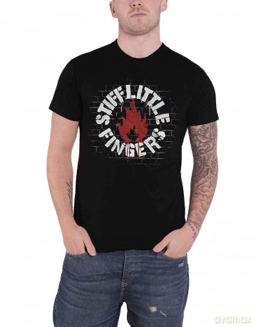 Stiff Little Fingers: Unisex T-Shirt: Wall (Black) (Medium)