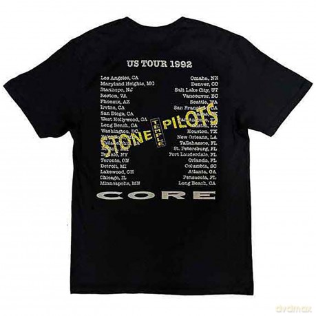 Stone Temple Pilots: Unisex T-Shirt: Core US Tour '92 (Black) (Back Print) (Small)
