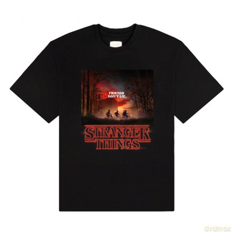 Netflix: Stranger Things Unisex T-Shirt: Friends Donât Lie (Black) (XX-Large)