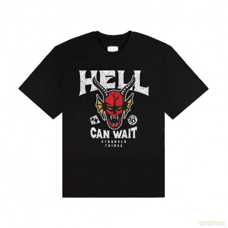 Netflix: Stranger Things Unisex T-Shirt: Hell Can Wait (Black) (Small)