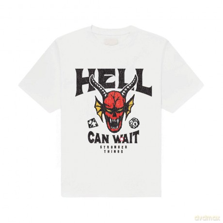 Netflix: Stranger Things Unisex T-Shirt: Hell Can Wait (White) (XX-Large)