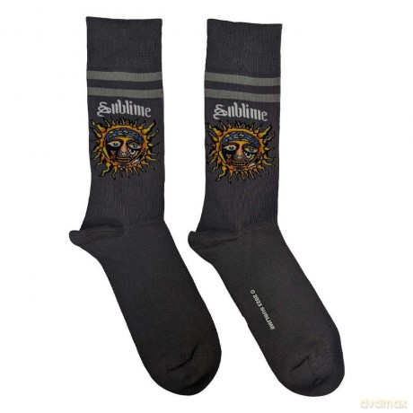Sublime: Unisex Ankle Socks: Yellow Sun (Charcoal Grey) (UK Size 7 - 11)
