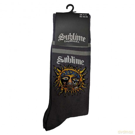 Sublime: Unisex Ankle Socks: Yellow Sun (Charcoal Grey) (UK Size 7 - 11)