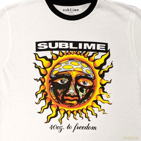 Sublime: Unisex Ringer T-Shirt: 40oz. To Freedom (White) (XX-Large)