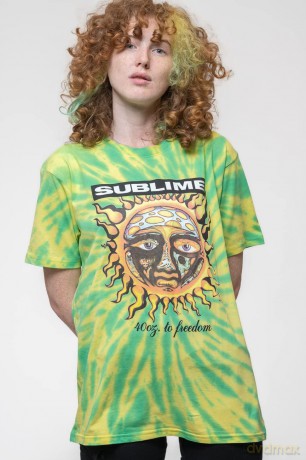 Sublime: Unisex T-Shirt: 40oz To Freedom (Green) (Wash Collection) (Medium)