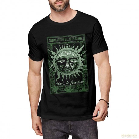 Sublime: Unisex T-Shirt: GRN 40 Oz (Black) (Small)