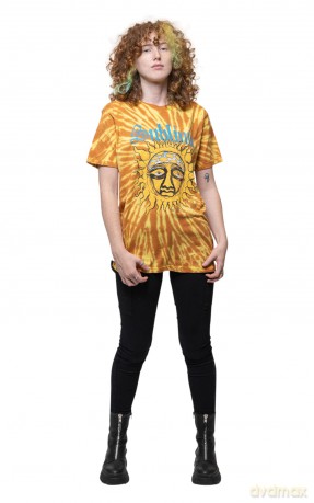 Sublime: Unisex T-Shirt: Sun Face (Orange) (Wash Collection) (Large)