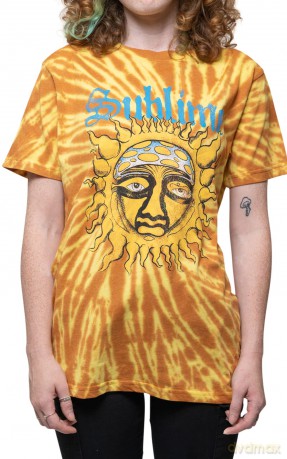 Sublime: Unisex T-Shirt: Sun Face (Orange) (Wash Collection) (Small)