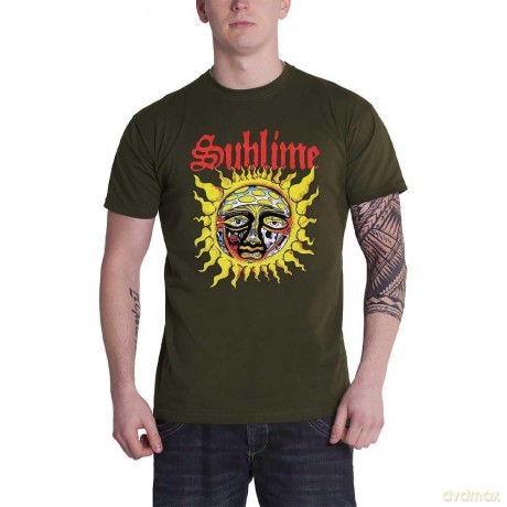 Sublime: Unisex T-Shirt: Yellow Sun (Green) (X-Large)