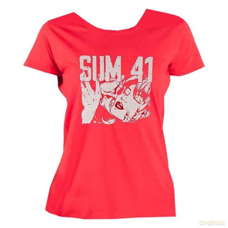 Sum 41: Ladies T-Shirt: Embrace (Red) (Ex-Tour) (Large)