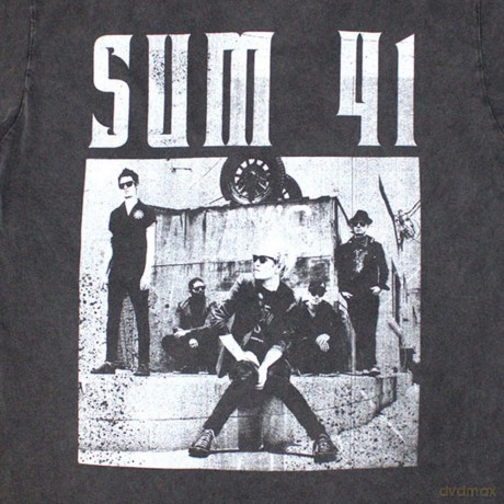 Sum 41: Unisex Stone Wash T-Shirt: Box Photo (Charcoal Grey) (Large)