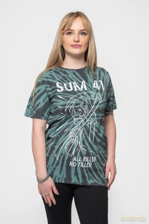 Sum 41: Unisex T-Shirt: Reaper (Green) (Wash Collection) (Medium)