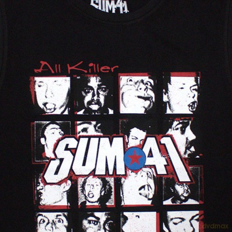Sum 41: Unisex Tank T-Shirt: All Killer No Filler Tracklist (Black) (Back Print) (Large)