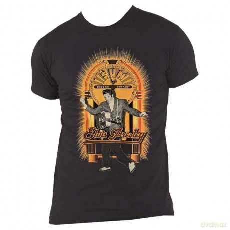 Sun Records: Unisex T-Shirt: Elvis Dancing (Black) (Large)