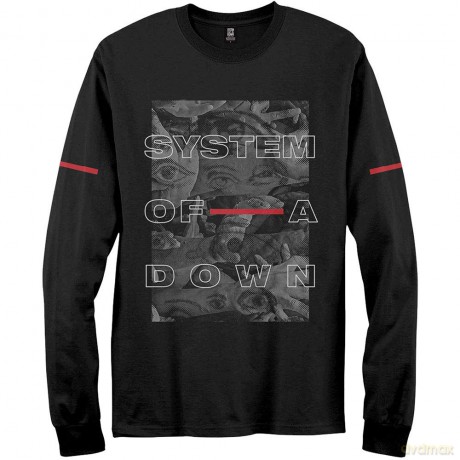 System Of A Down: Unisex Long Sleeve T-Shirt: Eye Collage (Black) (Medium)
