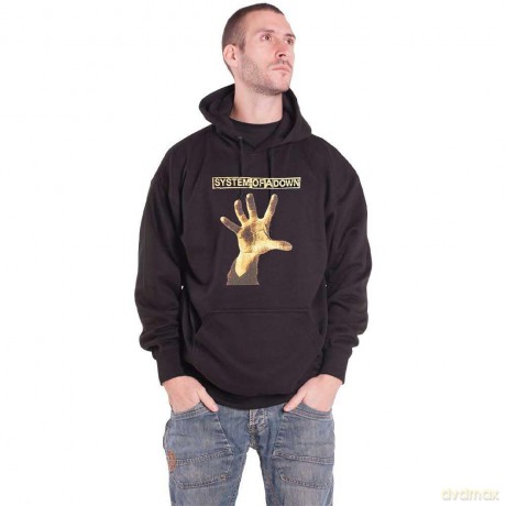 System Of A Down: Unisex Pullover Hoodie: Hand (Black) (Medium)
