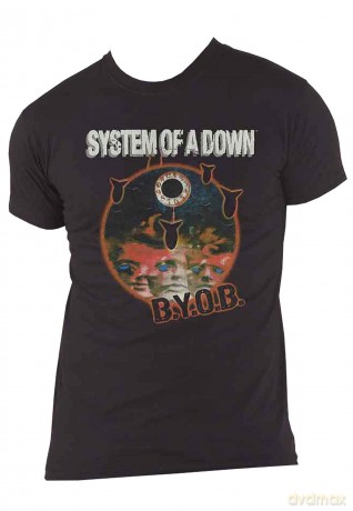 System Of A Down: Unisex T-Shirt: BYOB Classic (Black) (Medium)