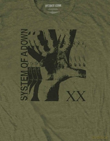 System Of A Down: Unisex T-Shirt: Intoxicated (Military Green) (Small)