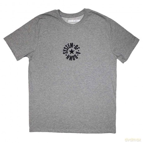 System Of A Down: Unisex T-Shirt: Mini Circle Logo (Grey) (Medium)