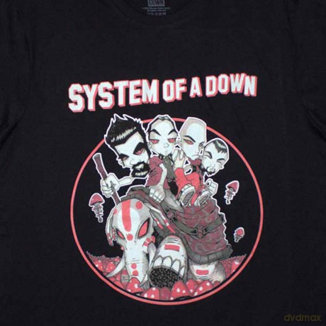 System Of A Down: Unisex T-Shirt: Mushroom People (Black) (X-Large)