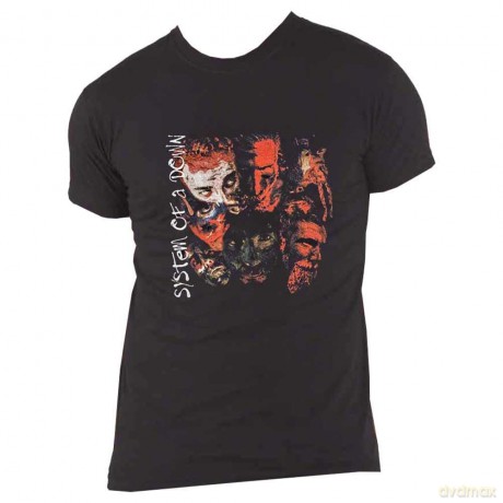 System Of A Down: Unisex T-Shirt: Painted Faces (Black) (Large)