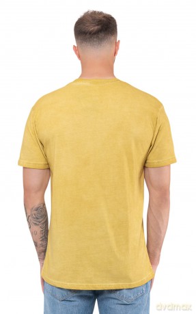 System Of A Down: Unisex T-Shirt: Reflections (Mustard Yellow Mineral Wash) (Wash Collection) (Large)