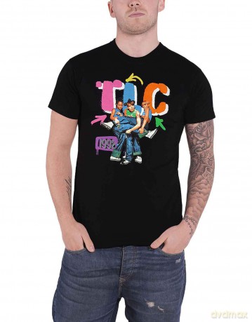Tlc: TLC Unisex T-Shirt: Kicking Group (Black) (Medium)