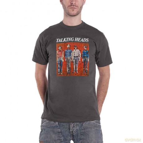 Talking Heads: Unisex T-Shirt: Pixel Portrait (Charcoal Grey) (Large)
