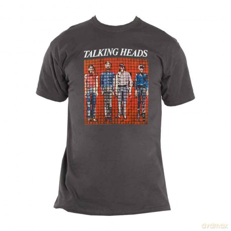 Talking Heads: Unisex T-Shirt: Pixel Portrait (Charcoal Grey) (Large)