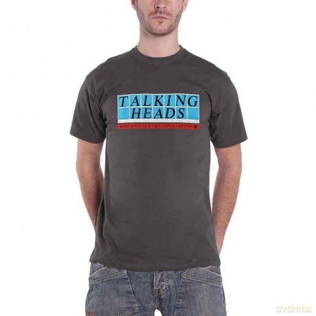 Talking Heads: Unisex T-Shirt: Tiled Logo (Charcoal Grey) (Small)