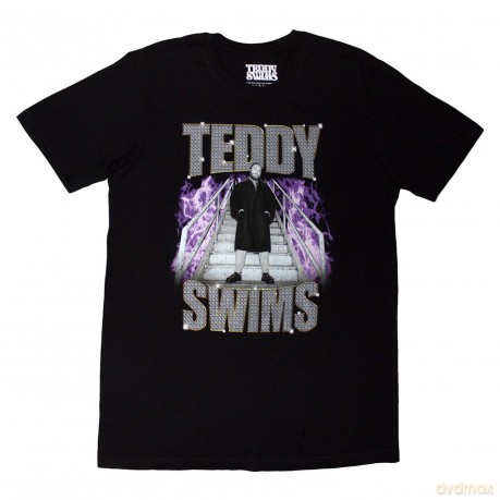 Teddy Swims: Unisex T-Shirt: Retro Bootleg (Black) (Small)