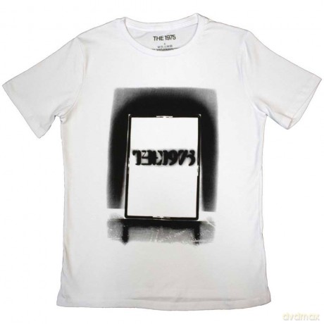 1975 - The: The 1975 Ladies T-Shirt: Black Tour (White) (Medium)