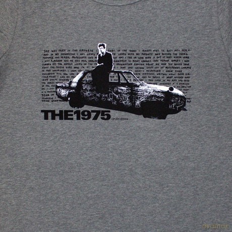 1975 - The: The 1975 Ladies T-Shirt: Car Photo (Grey) (Large)