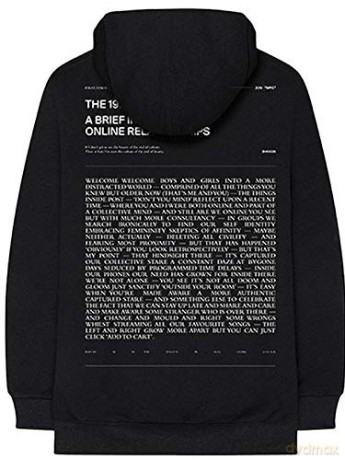 1975 - The: The 1975 Unisex Pullover Hoodie: ABIIOR Welcome Welcome Version 2. (Back Print) (X-Large)