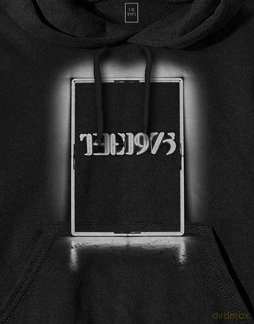 1975 - The: The 1975 Unisex Pullover Hoodie: Black Tour (Black) (Medium)